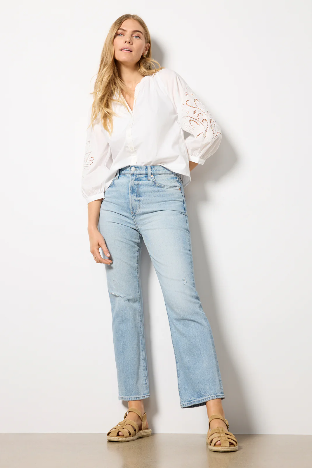 Ainsley Eyelet Sleeve Top - Image 2