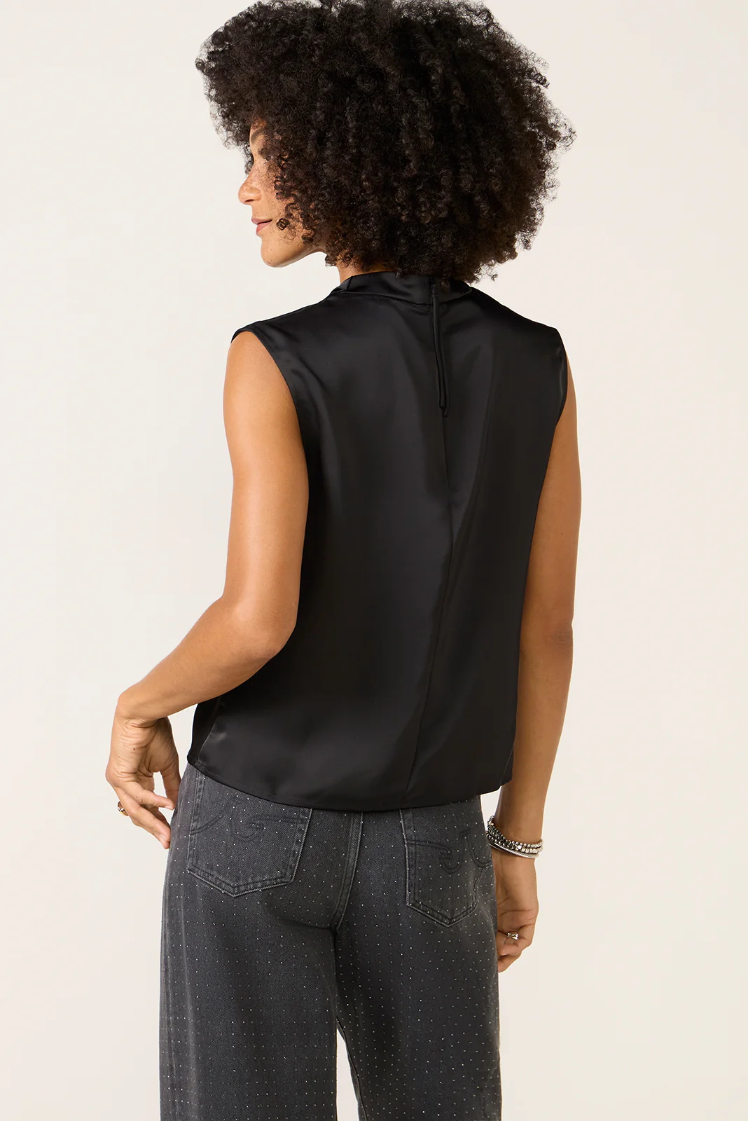 Better Than Silk Sleeveless Cowl Neck Top - Image 4
