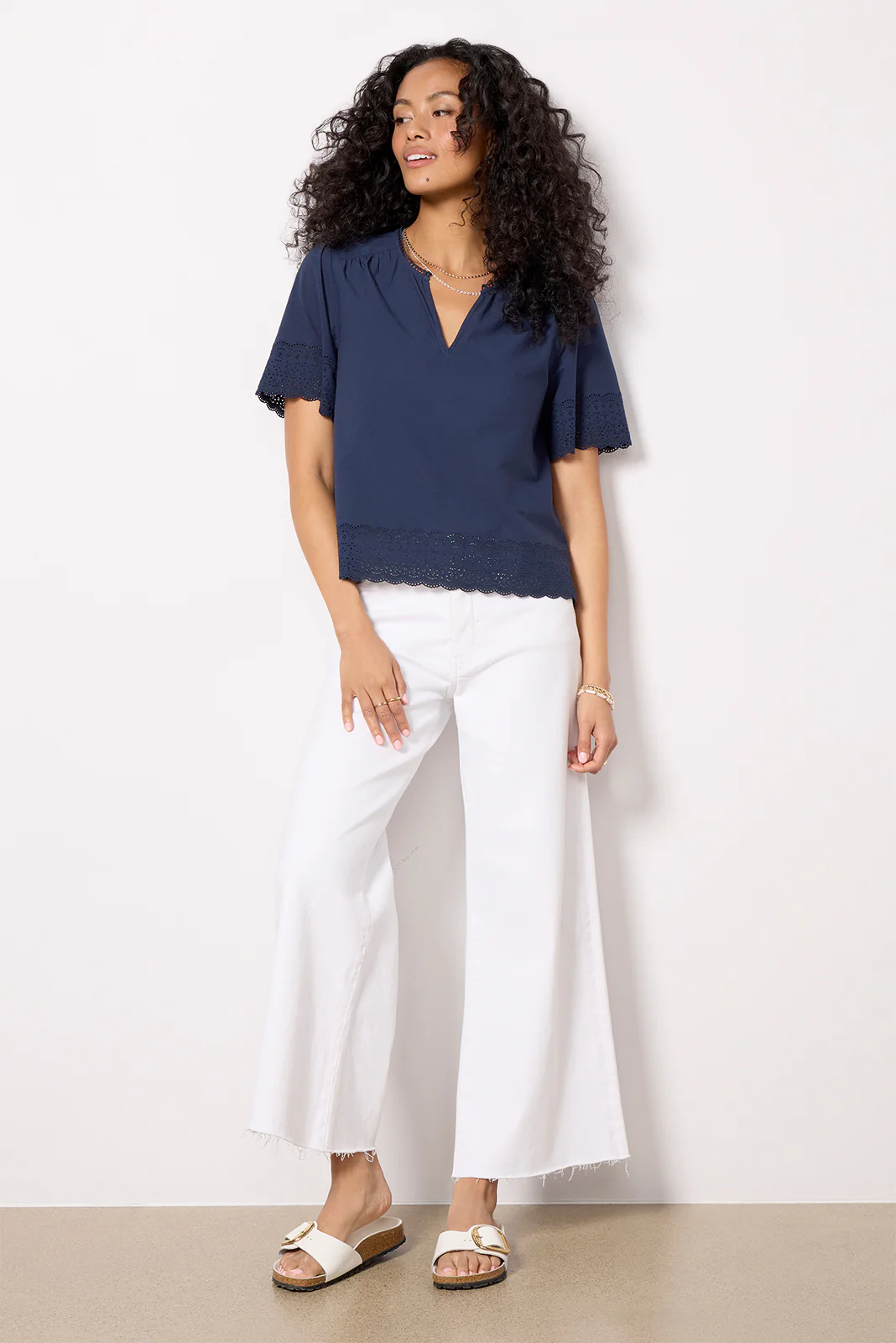 Blair Cutwork Trim Top - Image 3