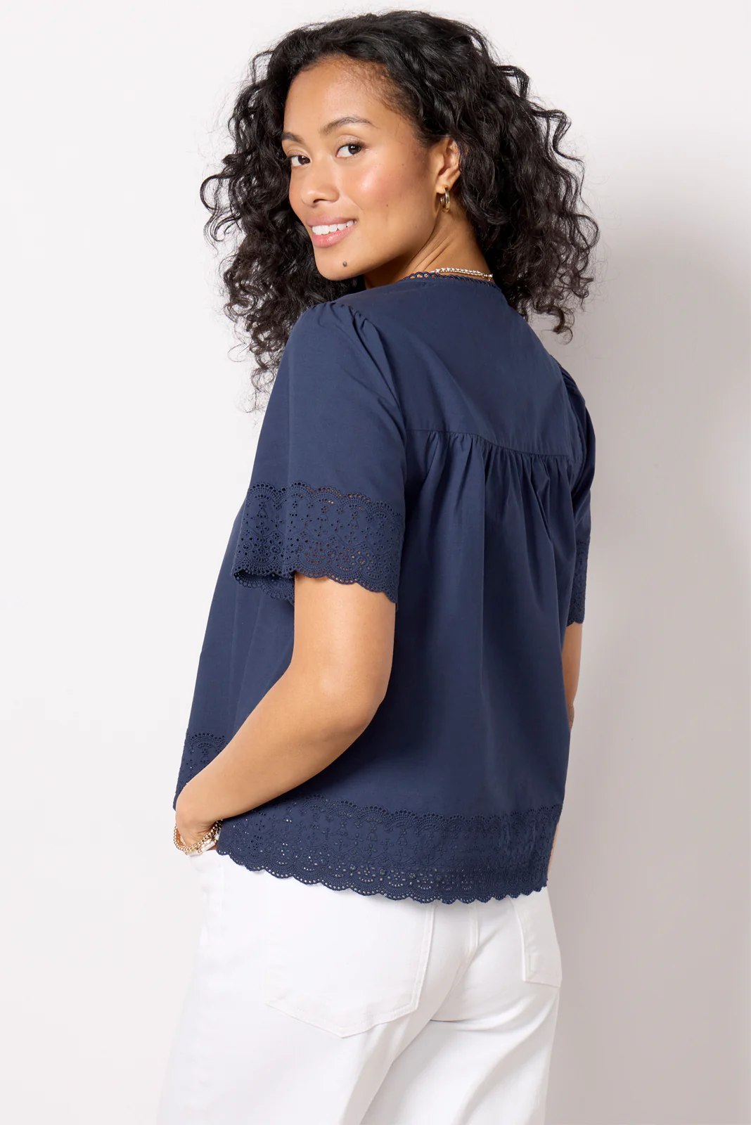 Blair Cutwork Trim Top - Image 4