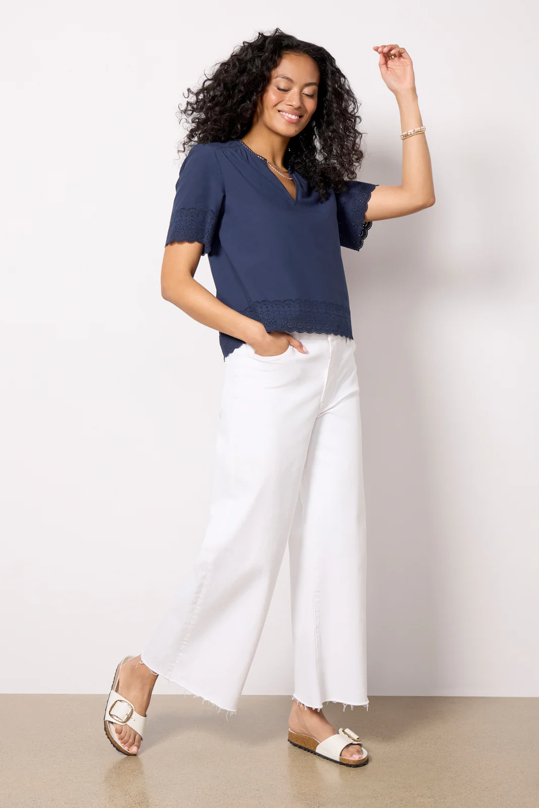 Blair Cutwork Trim Top - Image 6