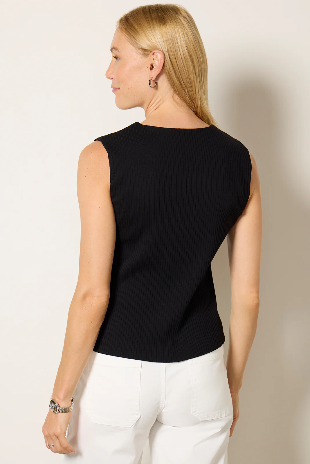 Bobbie Button Front Ribbed Vest - Image 4
