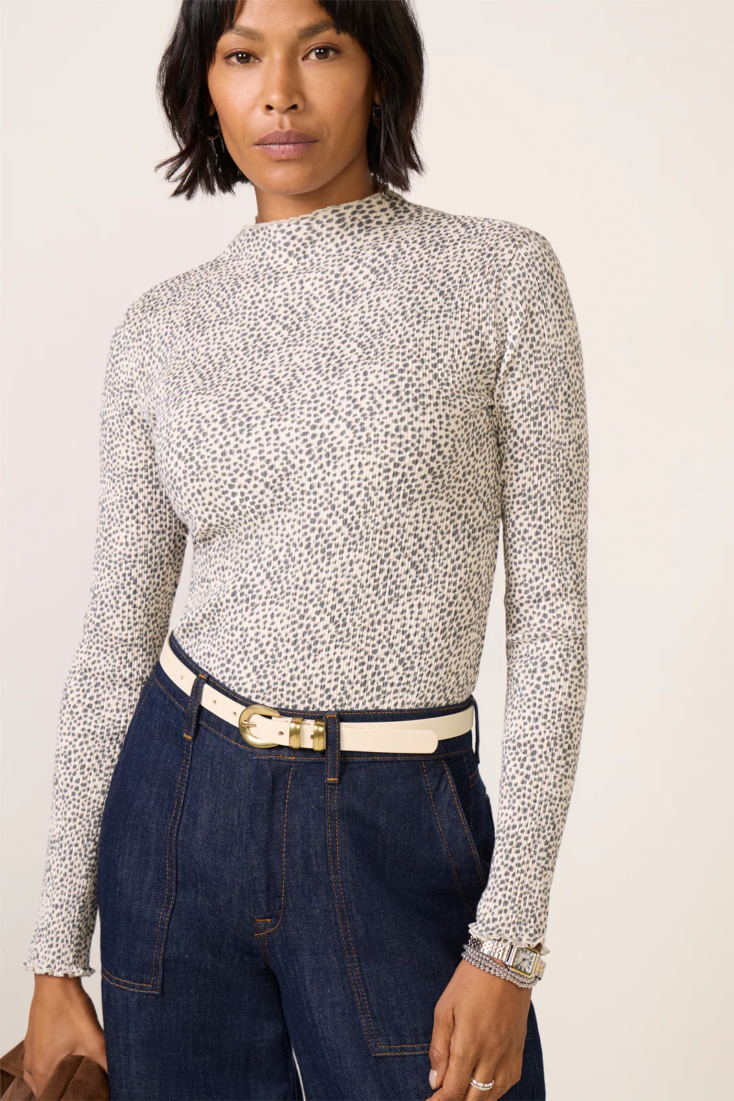 Brenna Mock Neck Top - Image 2