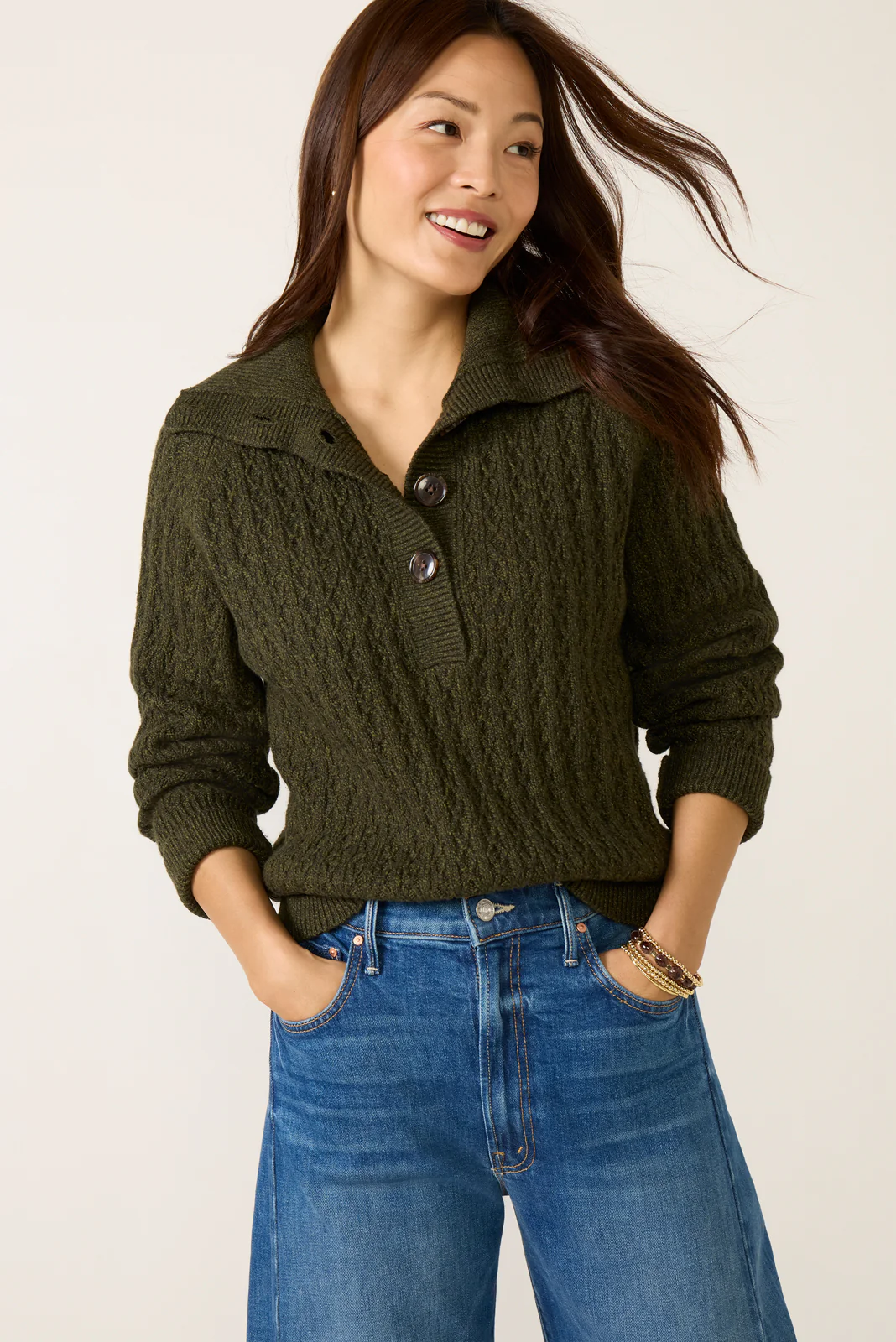 Bridget Half Button Sweater - Image 3