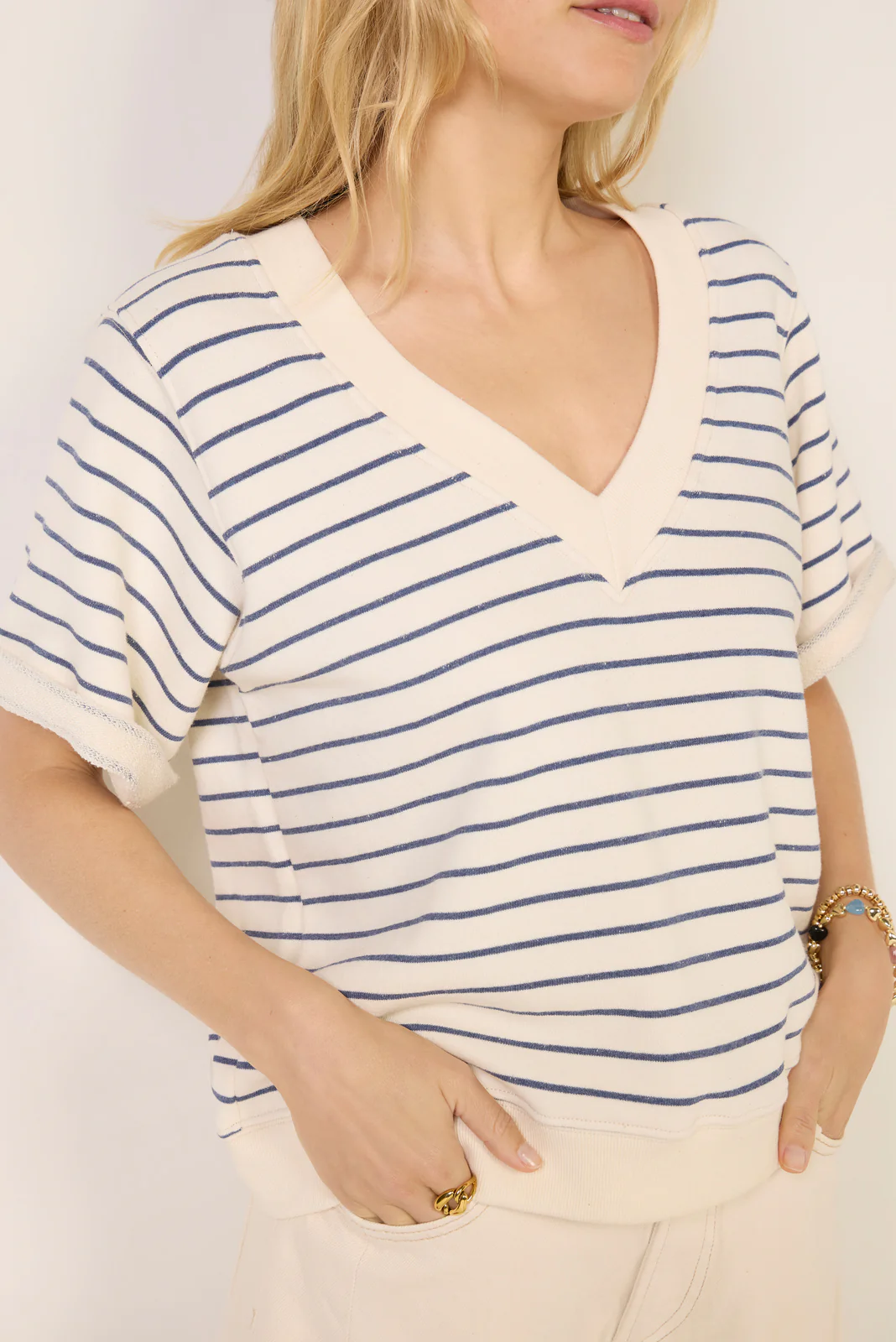 Briggs Stripe Short Sleeve Sweatshirt - Image 3