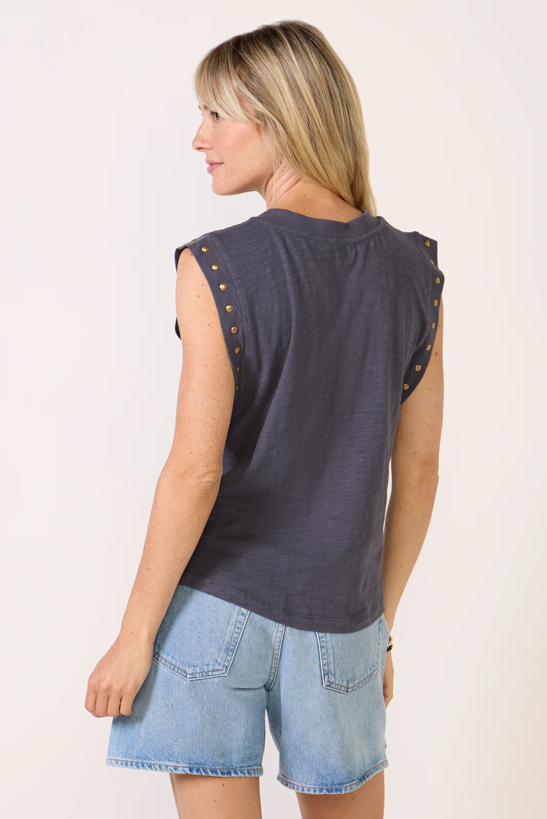 Brinley Studded Sleeve Tee - Image 4