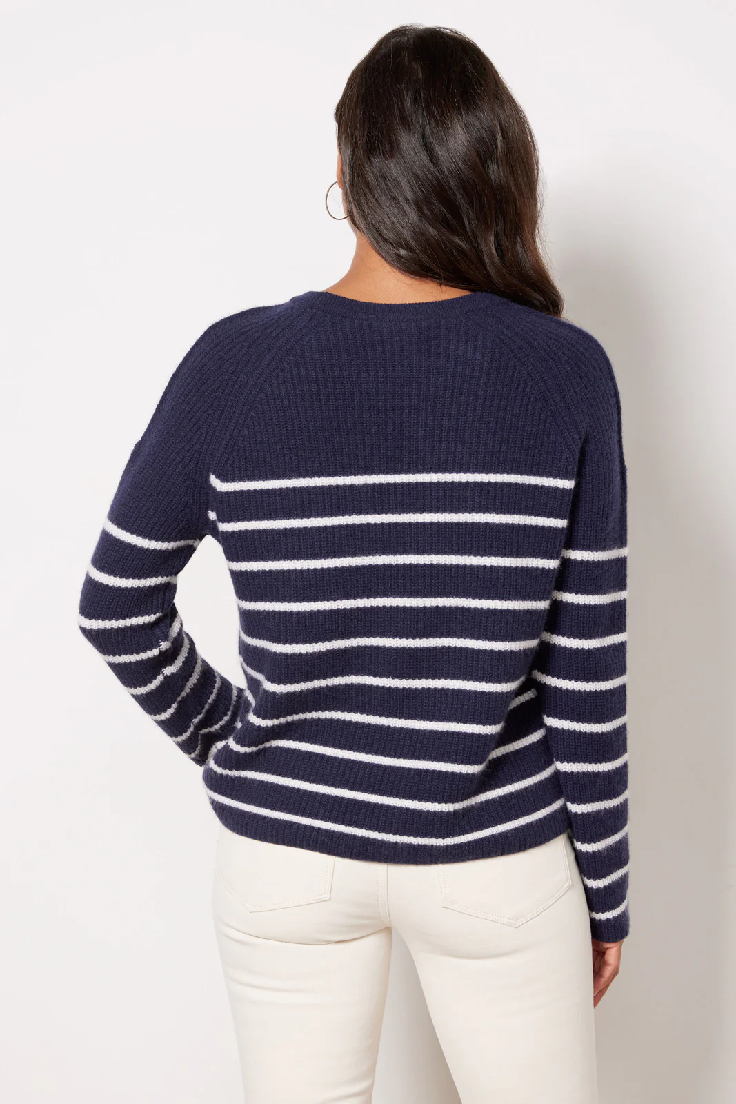 Campbell Cashmere Stripe Pullover - Image 4