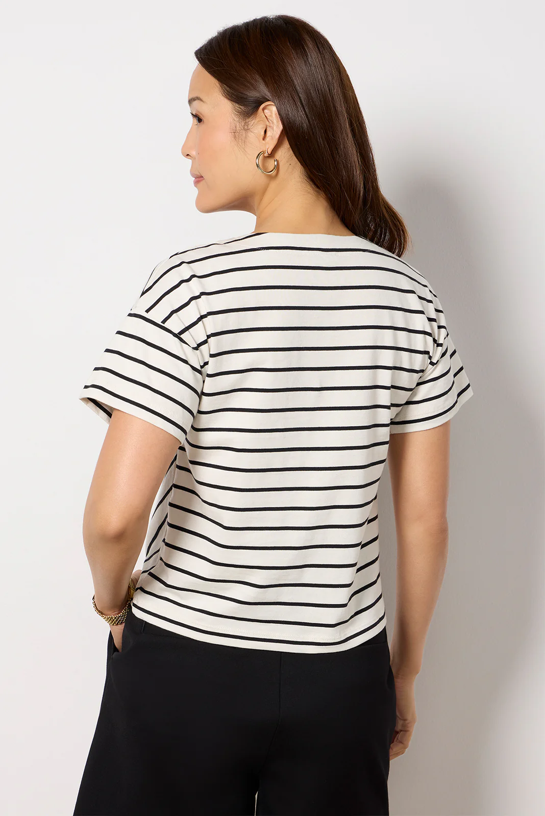 Caroline Chevron Half Sleeve Top - Image 4