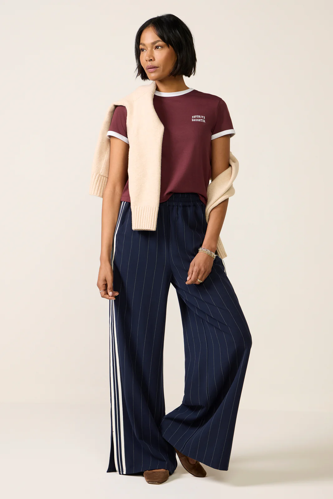 Chest Logo Cropped Ringer Tee - Image 2