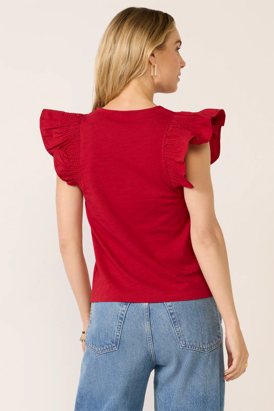 Christa Ruffle Sleeve Top - Image 4