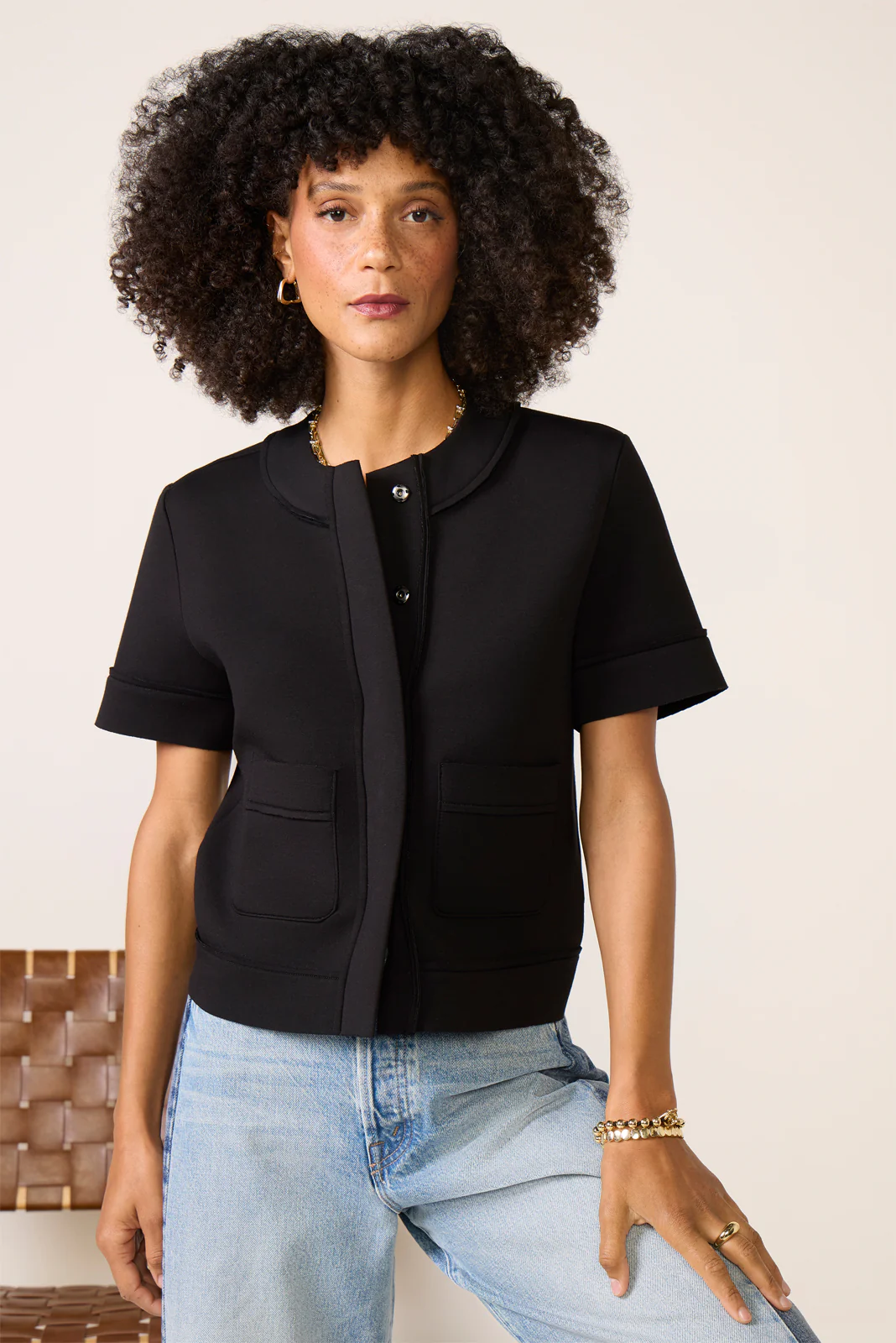 Cindy Short Sleeve Sleek Jacket - Image 3