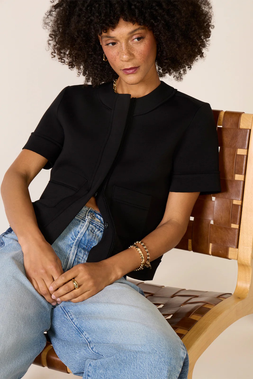 Cindy Short Sleeve Sleek Jacket - Image 5