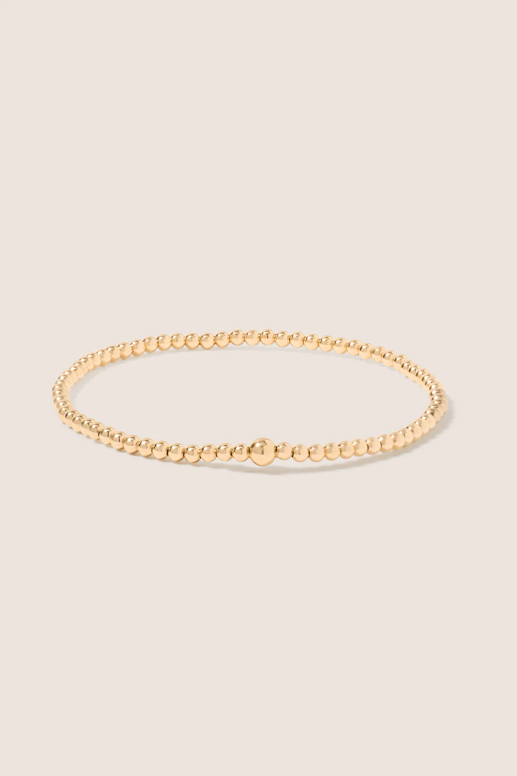 Classic Gold 2.5mm Bead Bracelet - Image 2