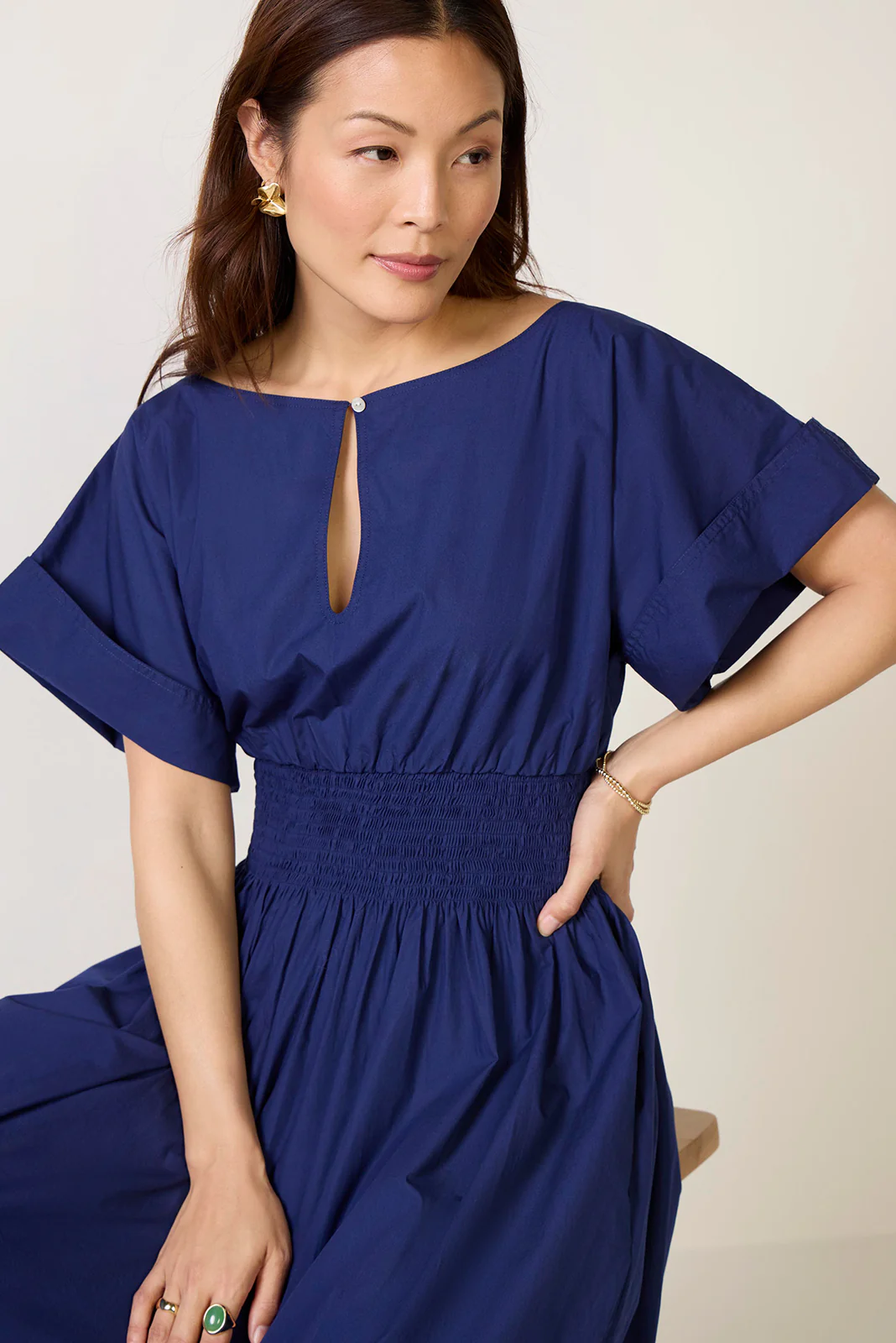 Coastal Poplin Elia Smocked Dress - Image 2