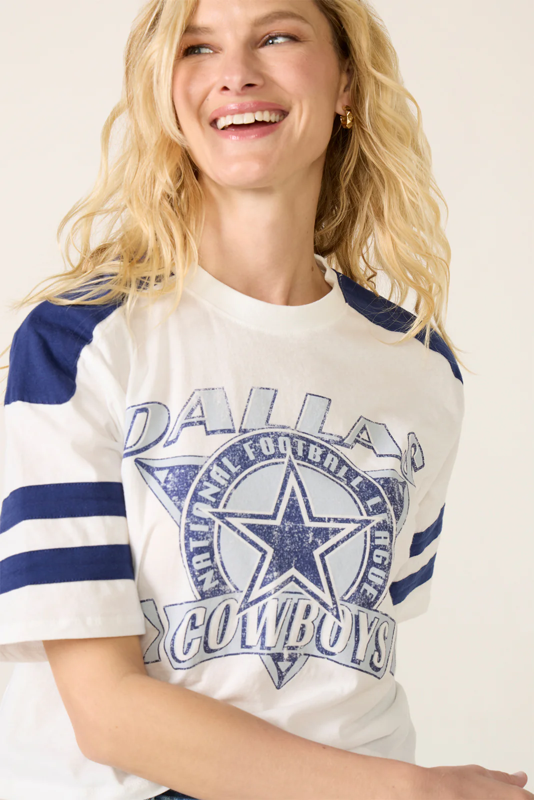 Cowboys Striped Crop Tee - Image 2