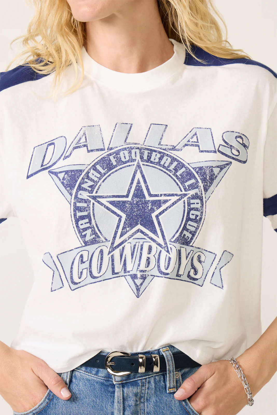 Cowboys Striped Crop Tee - Image 3