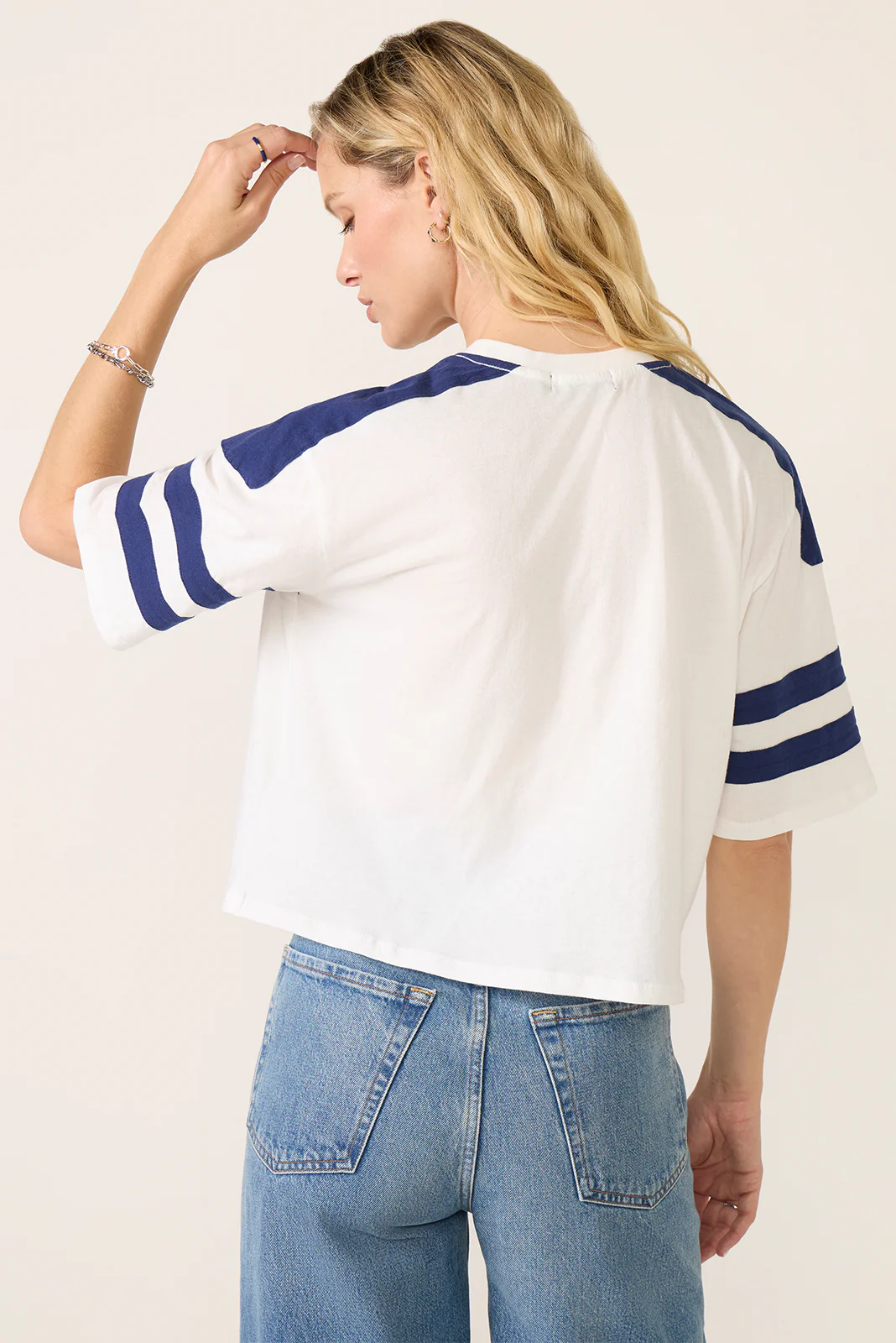 Cowboys Striped Crop Tee - Image 4