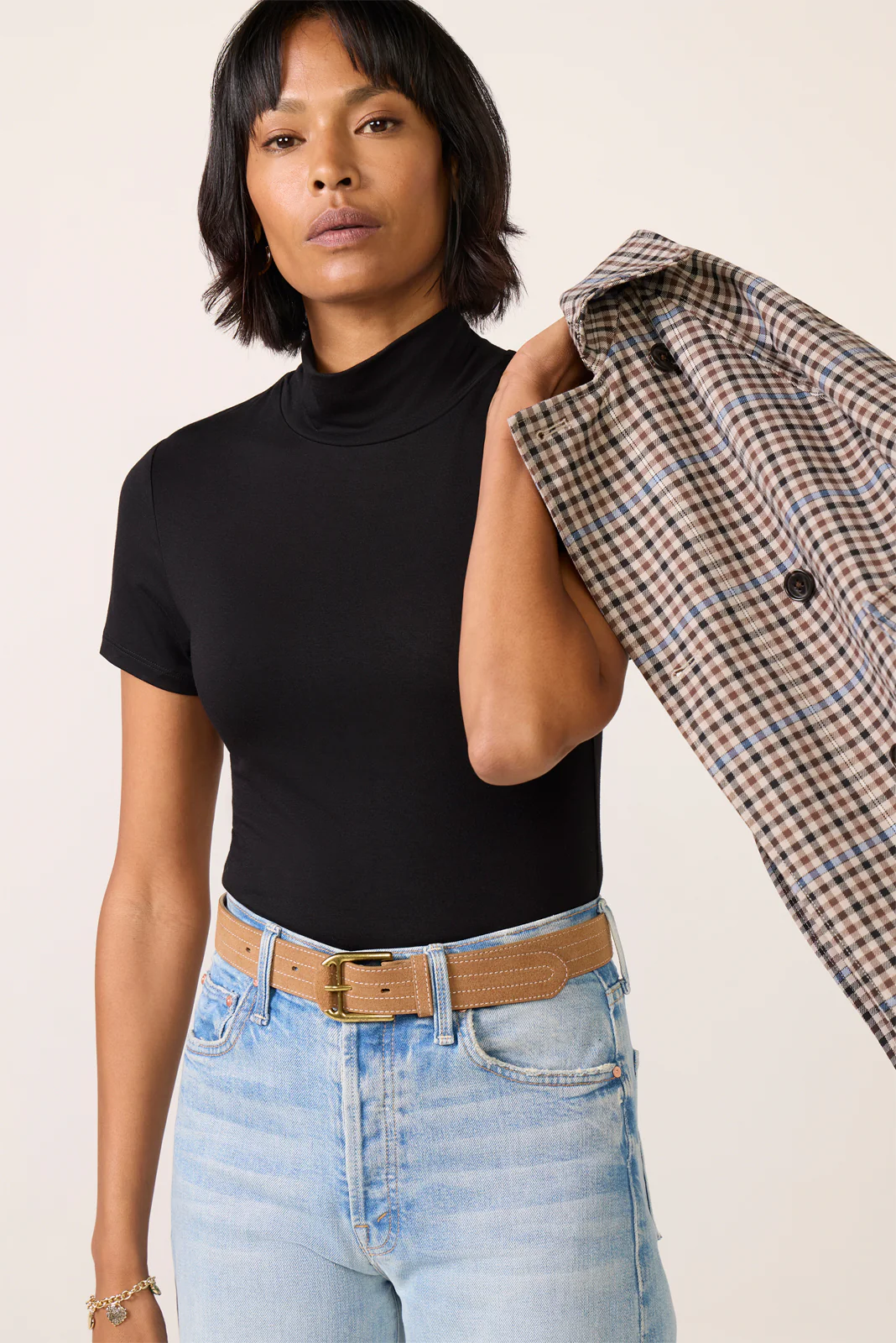 Demi Fitted Mock Neck - Image 2