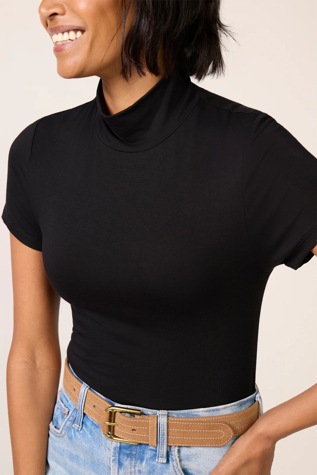 Demi Fitted Mock Neck - Image 3