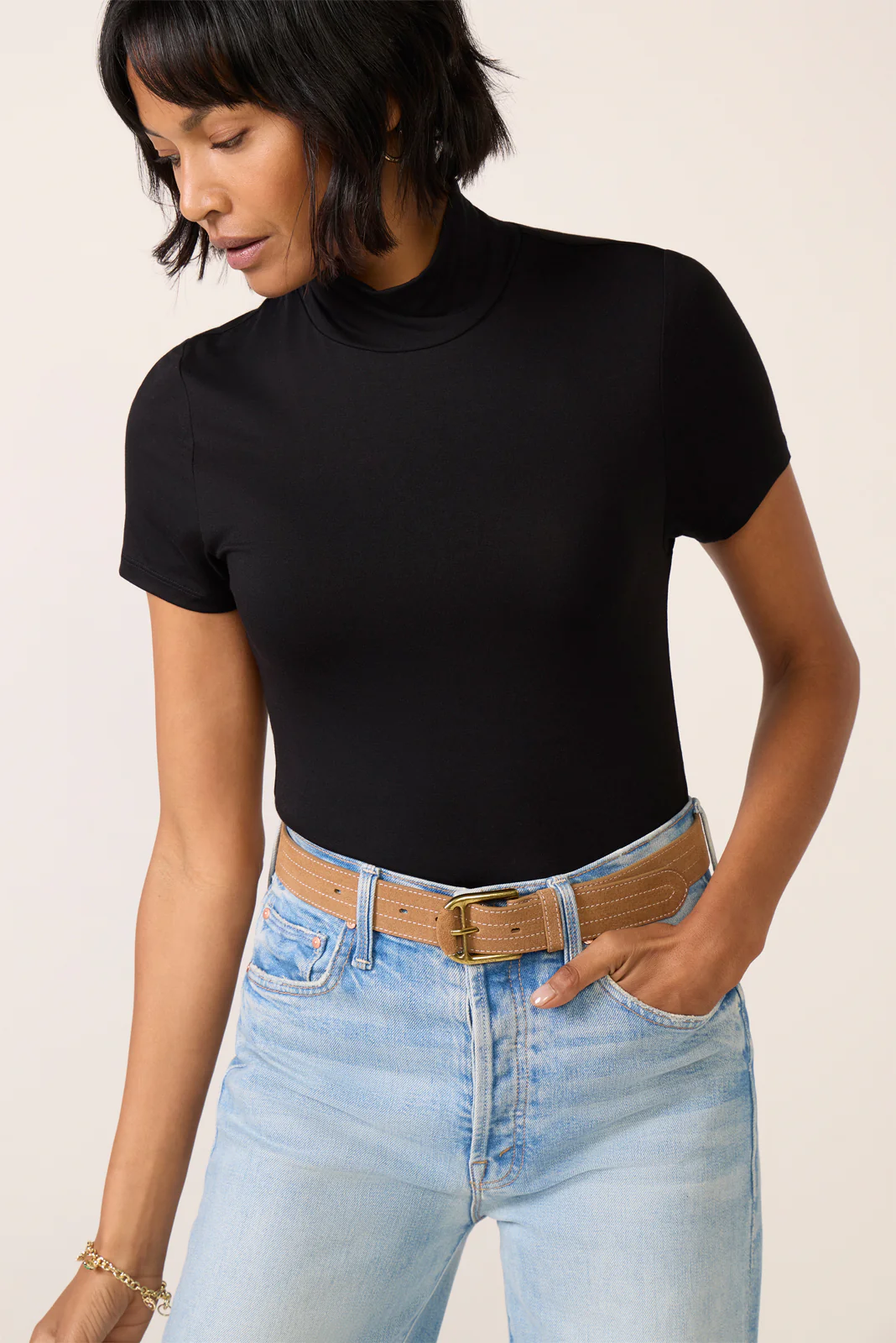 Demi Fitted Mock Neck - Image 5