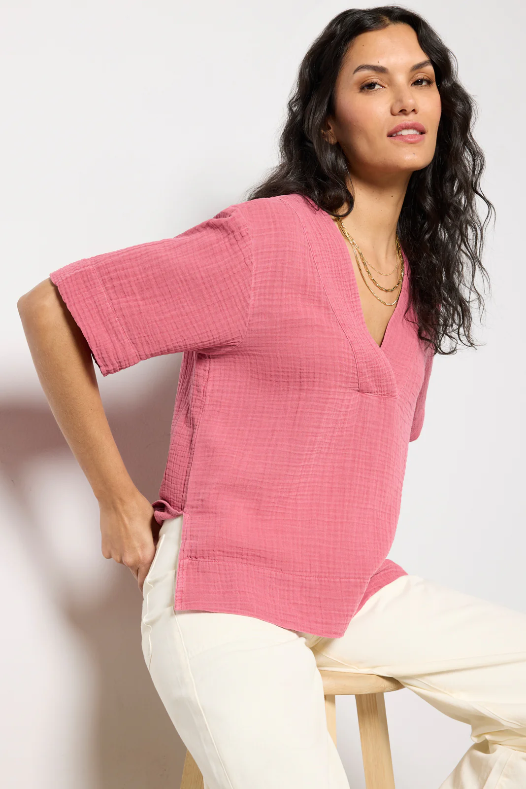 Dune Cotton Gauze Popover - Image 5