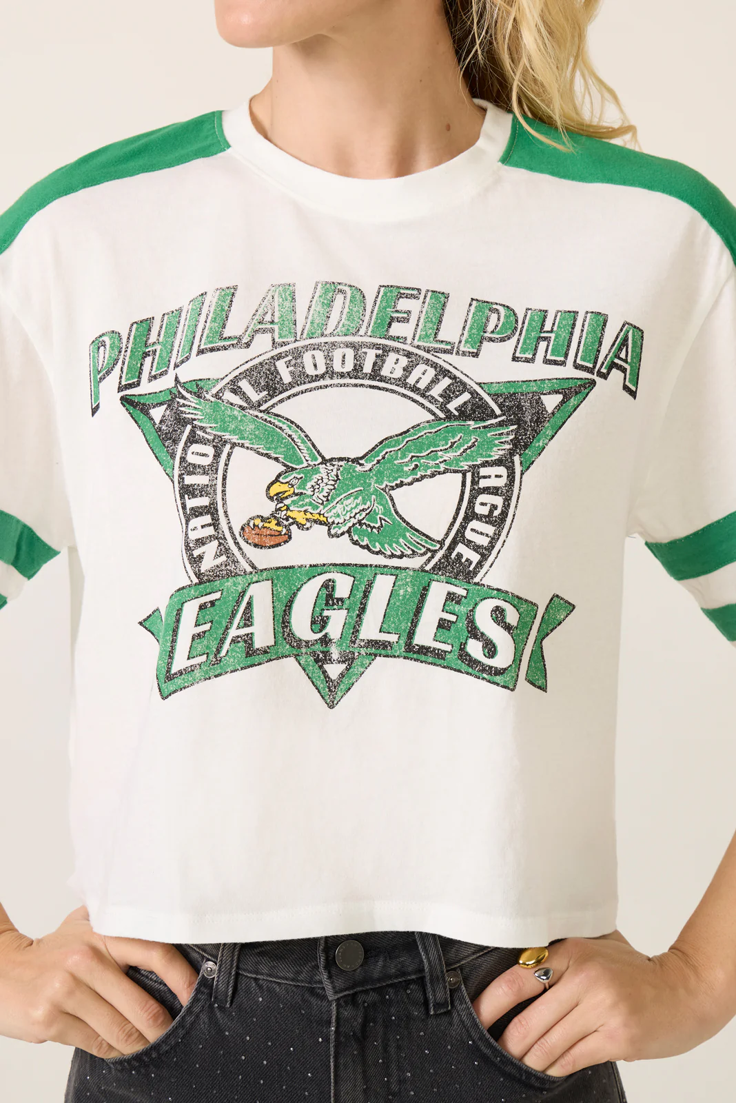 Eagles Stripe Crop Tee - Image 3