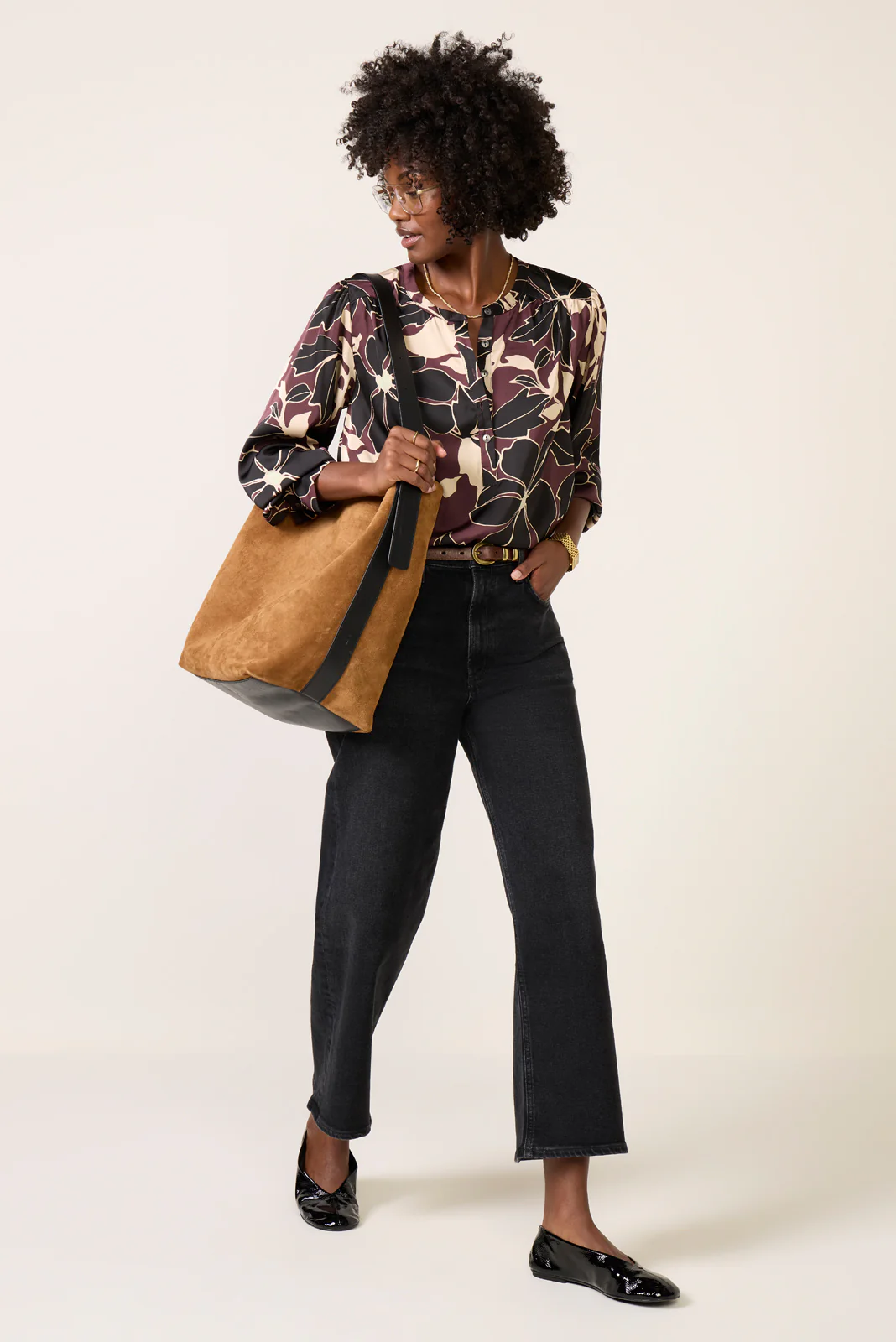 Elinor Satin Floral Blouse - Image 2