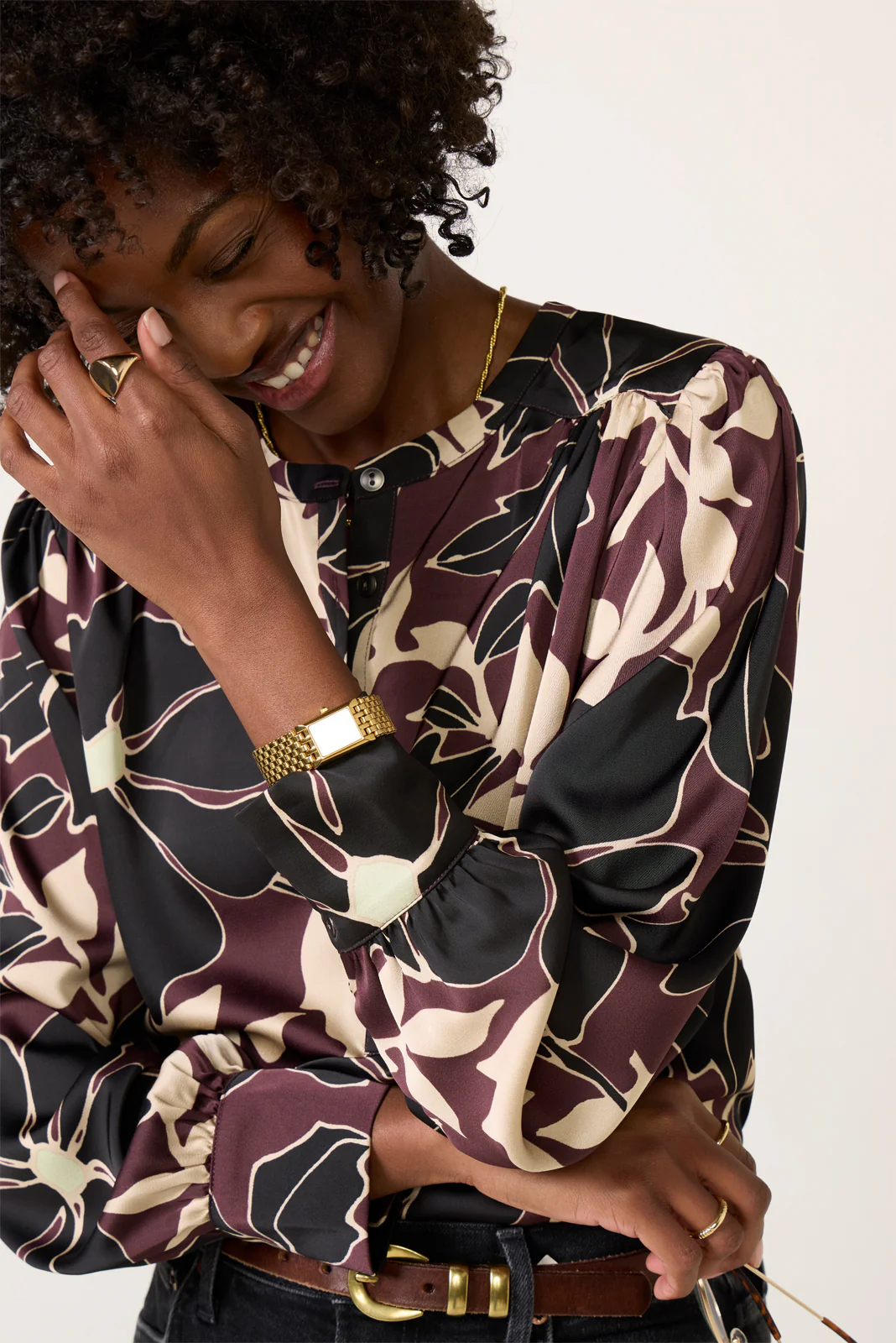 Elinor Satin Floral Blouse - Image 5