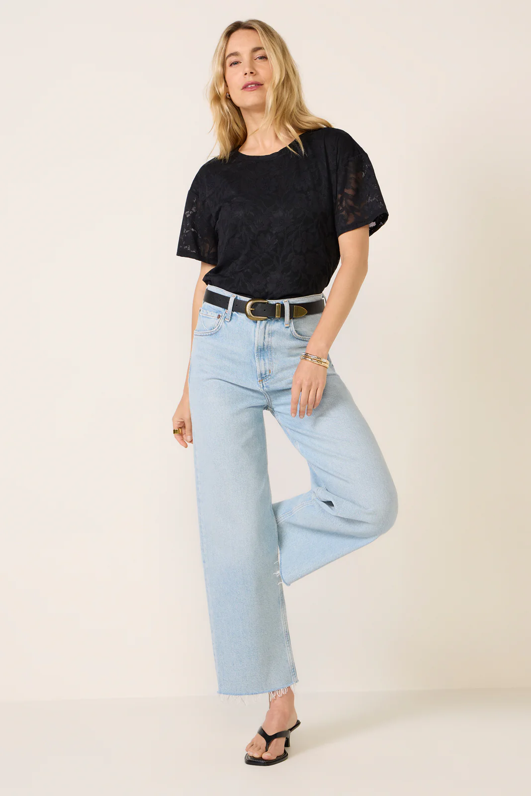 Eliza Lace Mesh Tee - Image 2