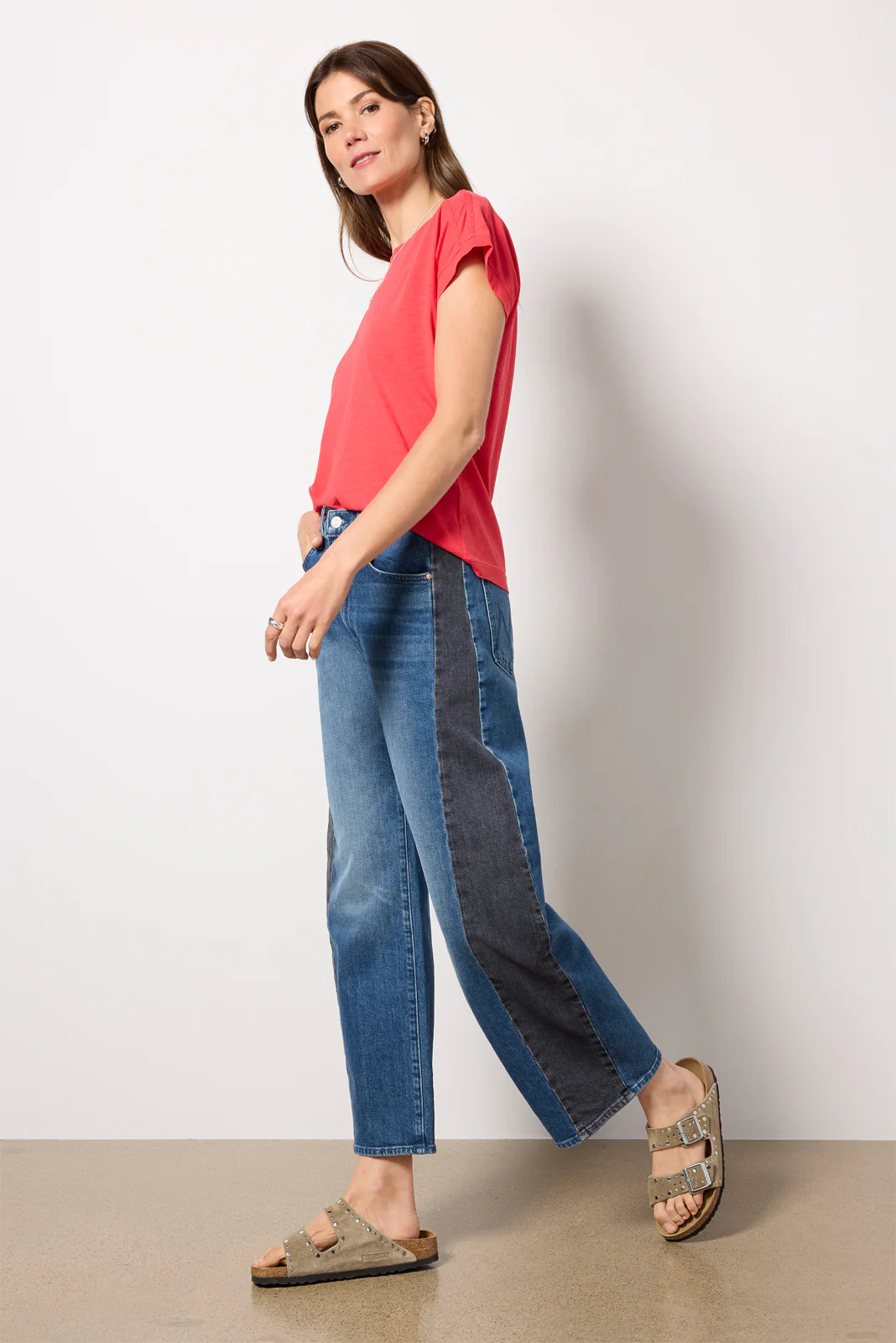 Elsa Shoulder Detail Slub Tee - Image 6