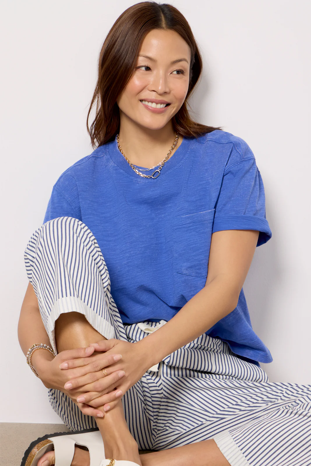 Elsy Slub Pocket Tee - Image 6