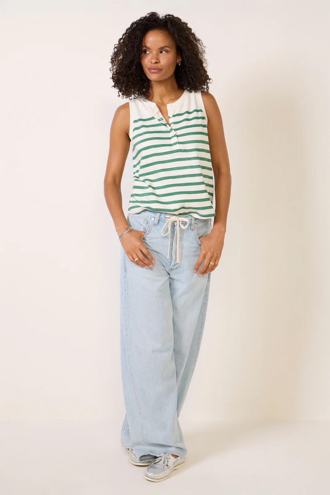 Esme Striped Henley Tank