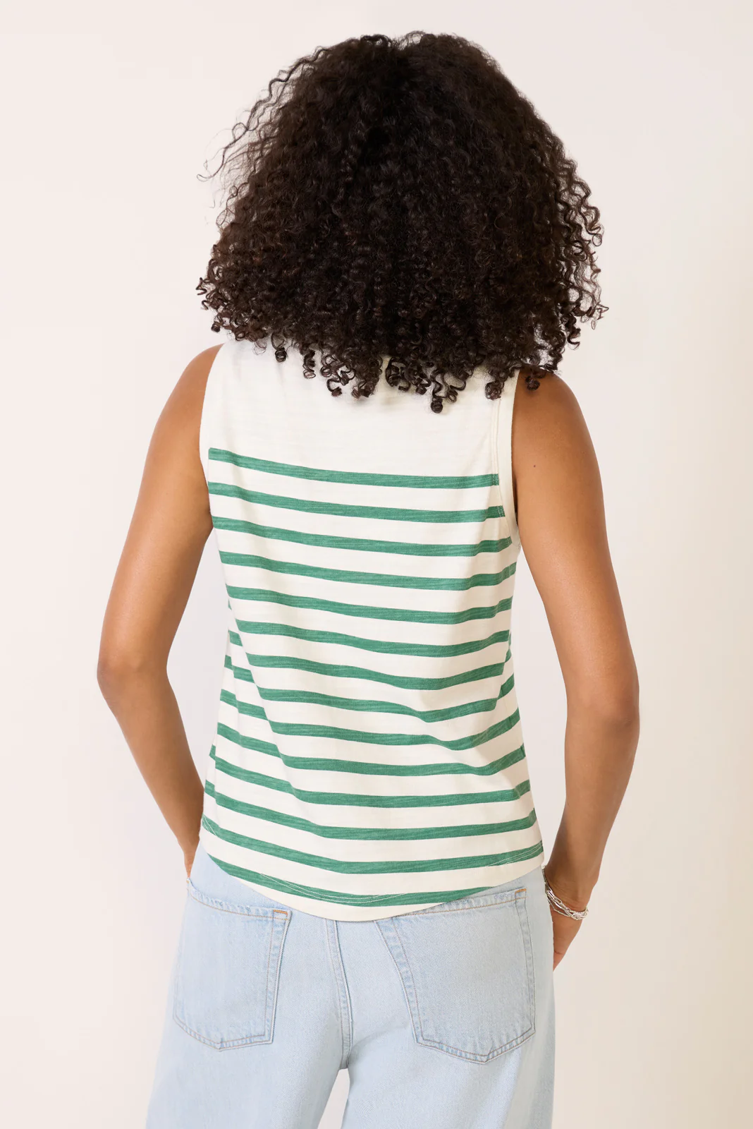 Esme Striped Henley Tank - Image 4