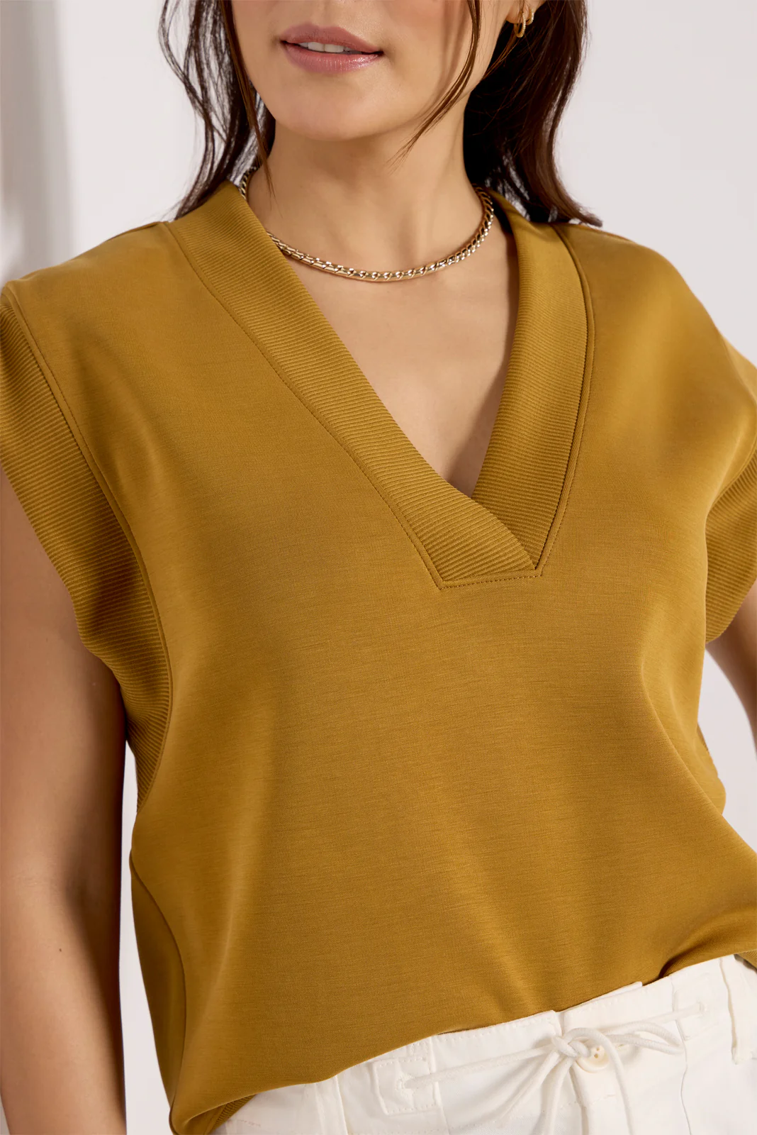 Eva Sleek V Neck Top - Image 3