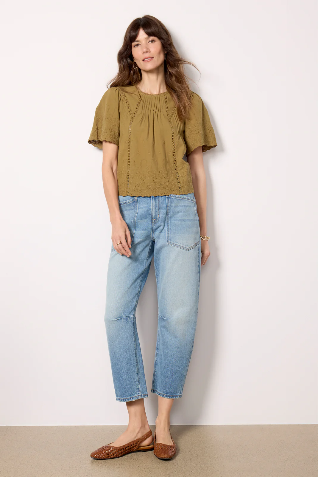 Faye Eyelet Detail Blouse - Image 3