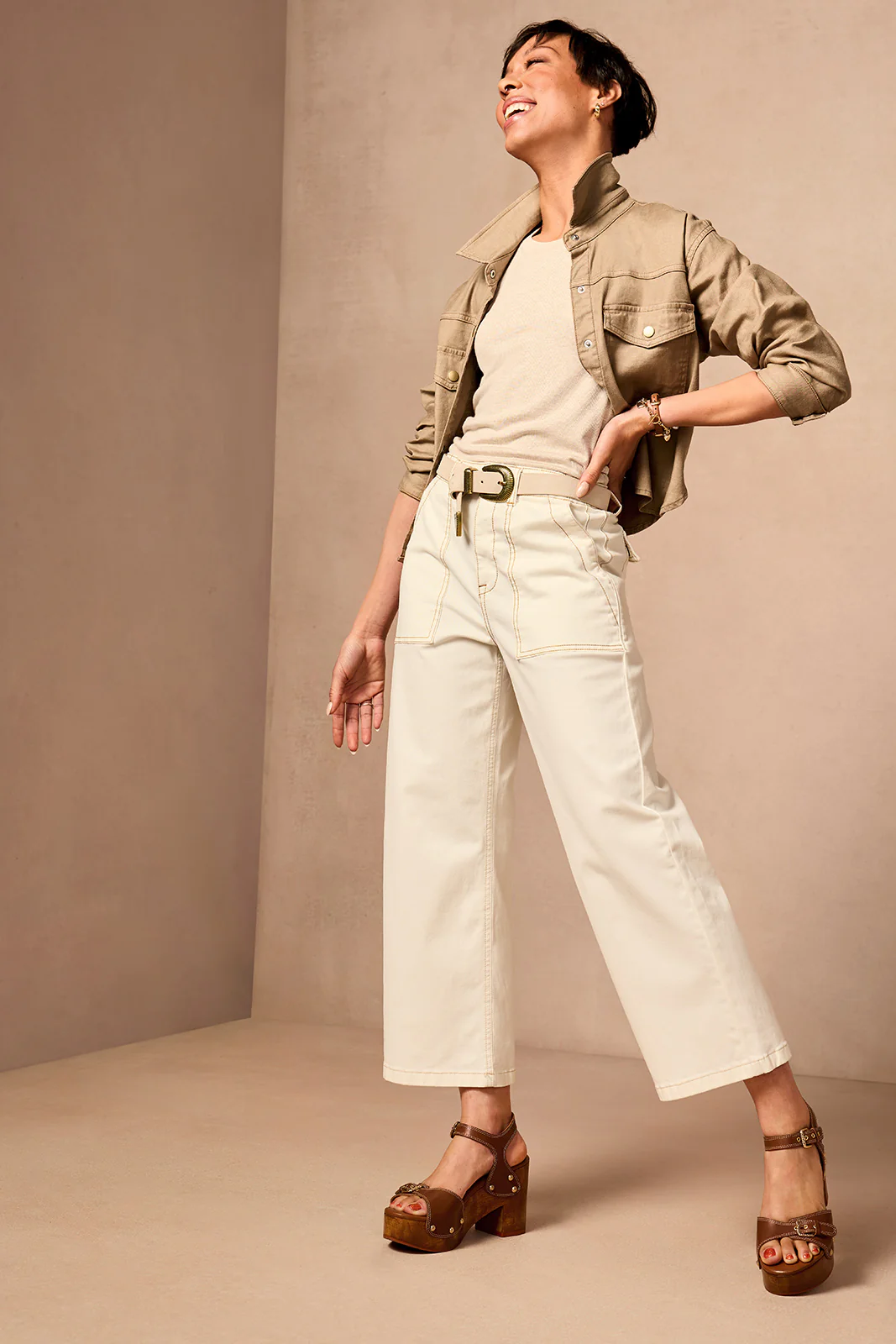 Frankie Stretch Linen Shacket - Image 7