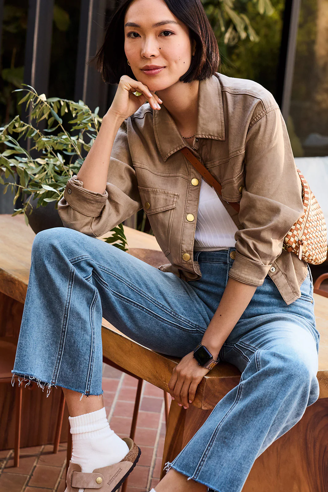 Frankie Stretch Linen Shacket - Image 9
