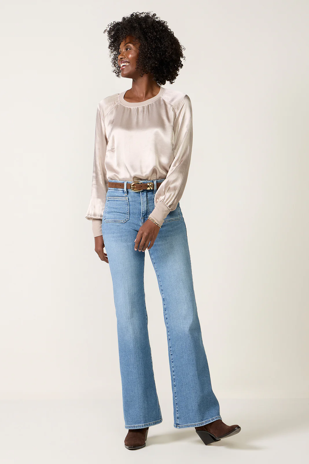 Good Legs Flare Patch Pocket Jean - Image 5