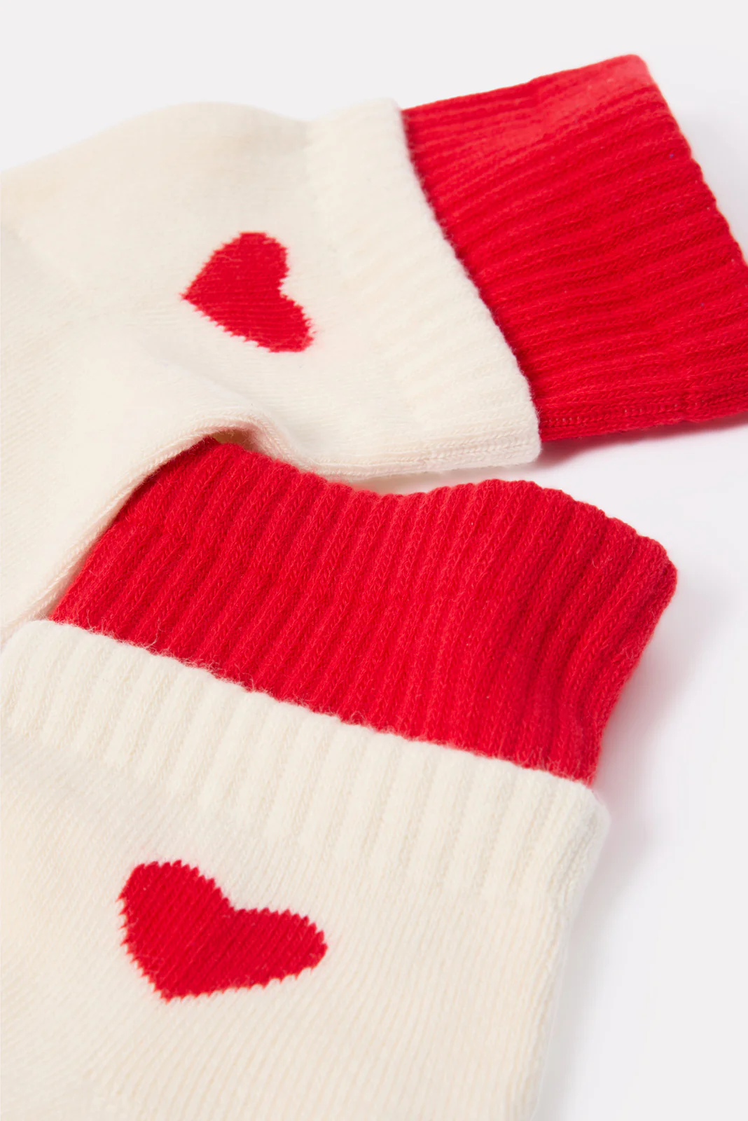 Heart Double Cuff Quarter Sock - Image 2