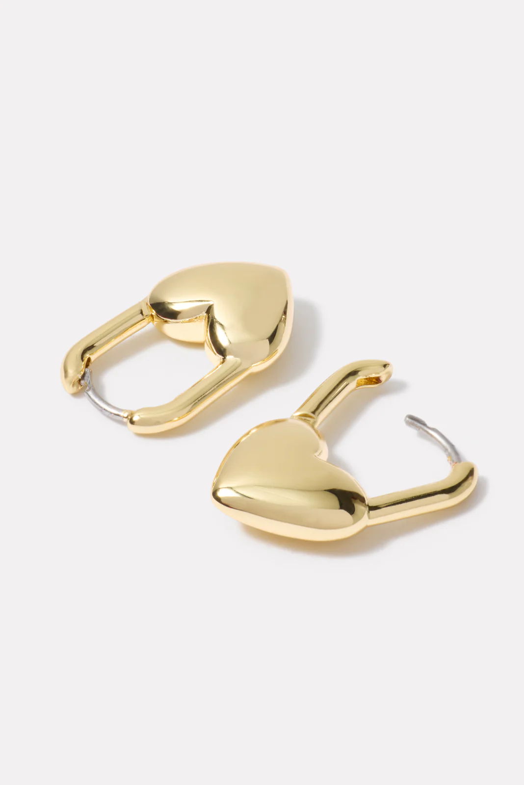 Heart Padlock Huggies - Image 2