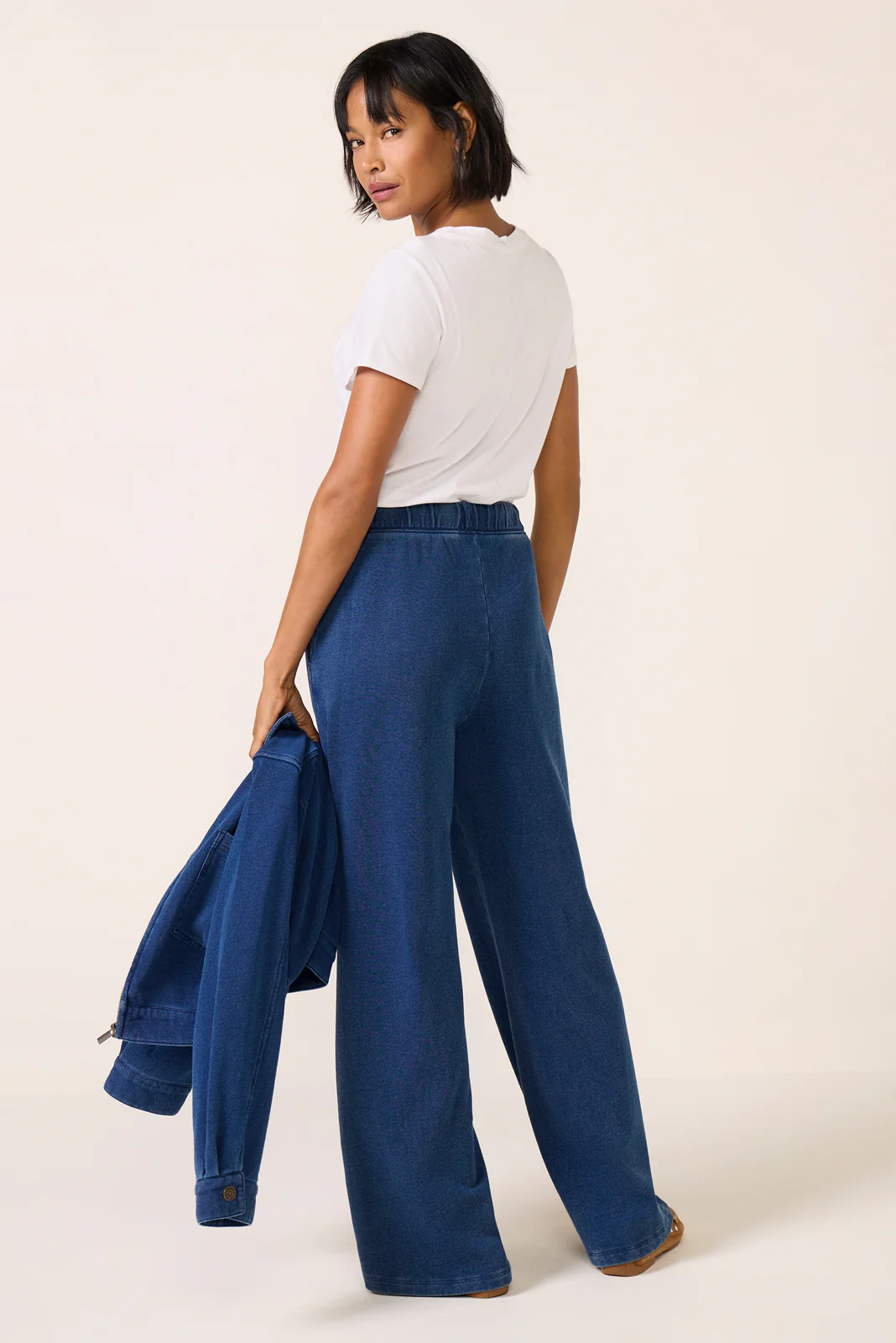 Hunter Knit Denim Wide Leg Pant - Image 4