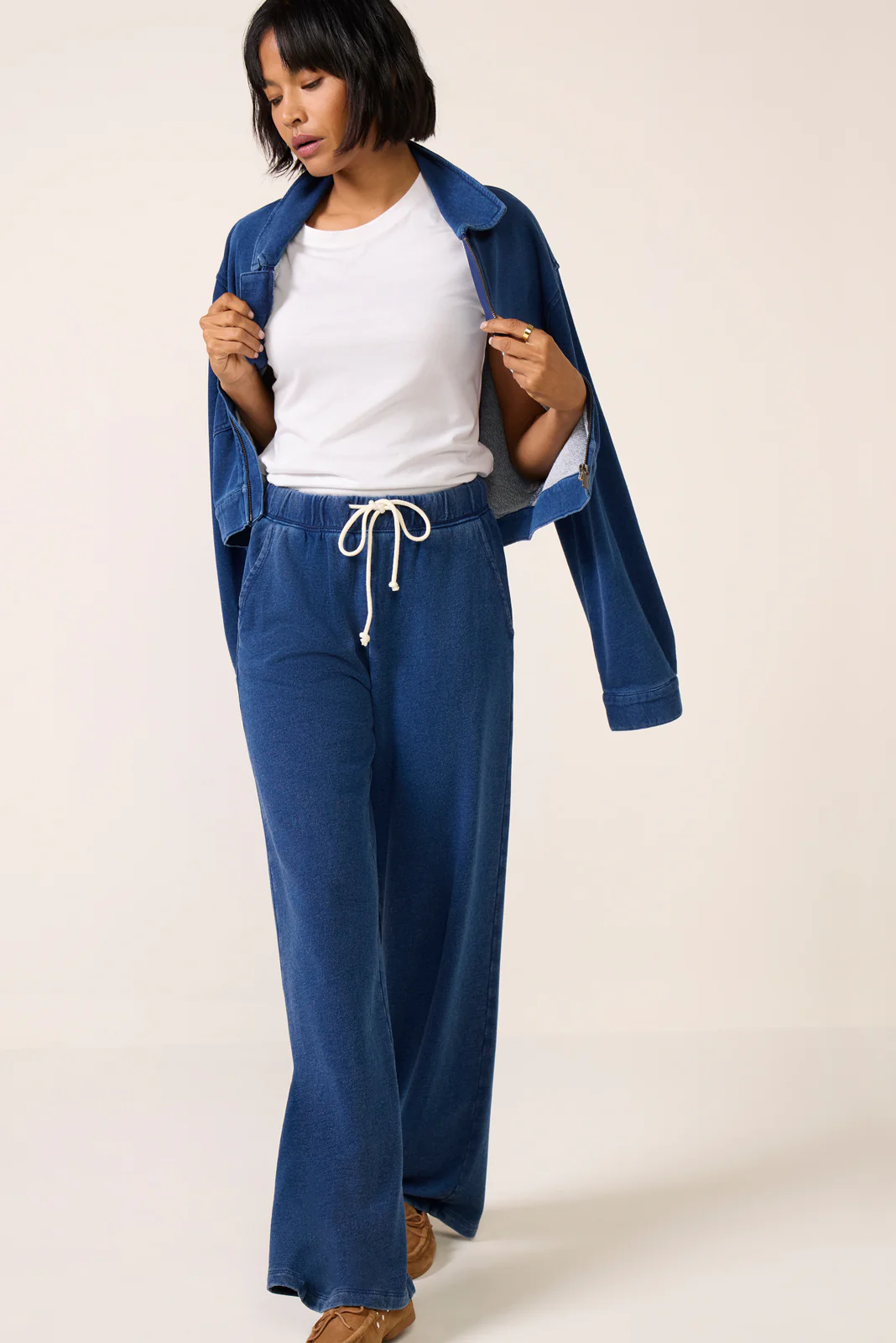 Hunter Knit Denim Wide Leg Pant - Image 5