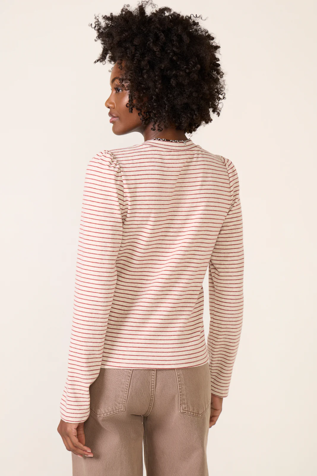 Jeanne Striped Puff Sleeve Top - Image 4