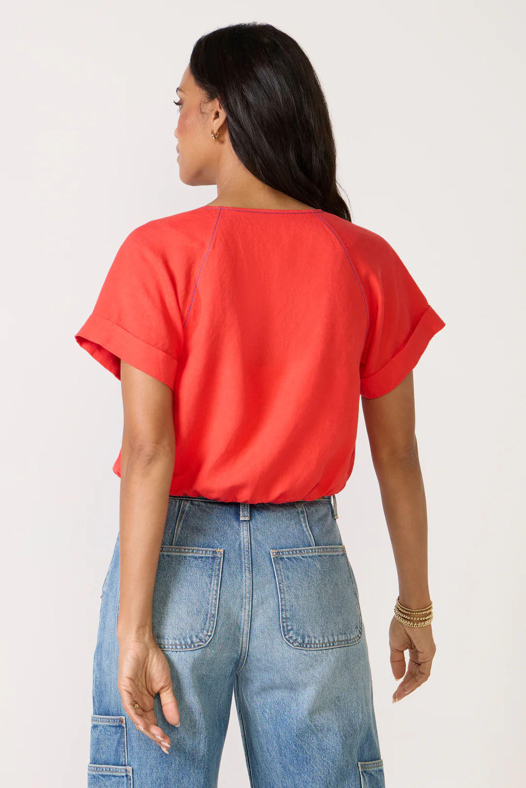 Jill Linen Zip Up Top - Image 4