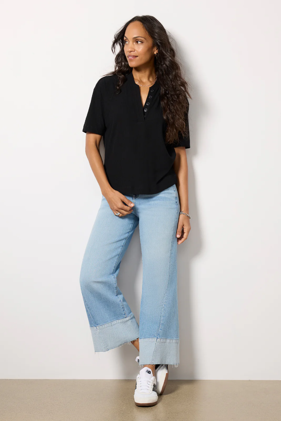 Kasey Mock Placket Tee - Image 2