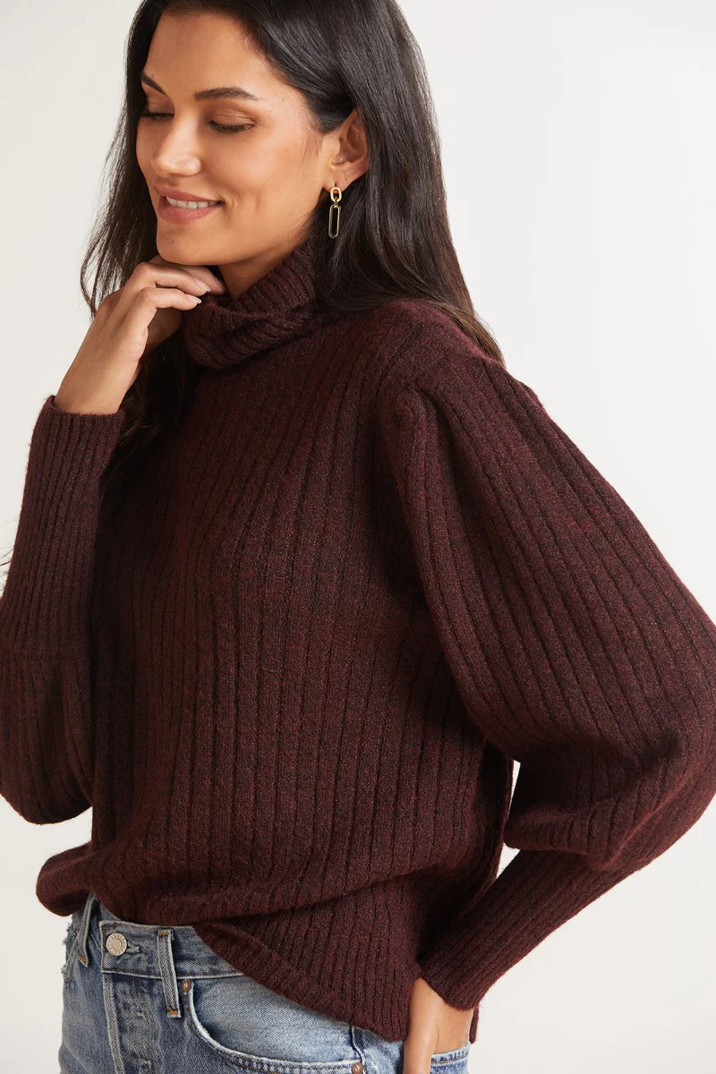Kenzie Balloon Turtleneck Pullover - Image 2