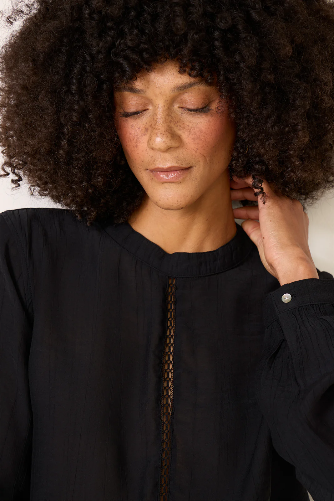Ladder Lace Trim Blouse - Image 2