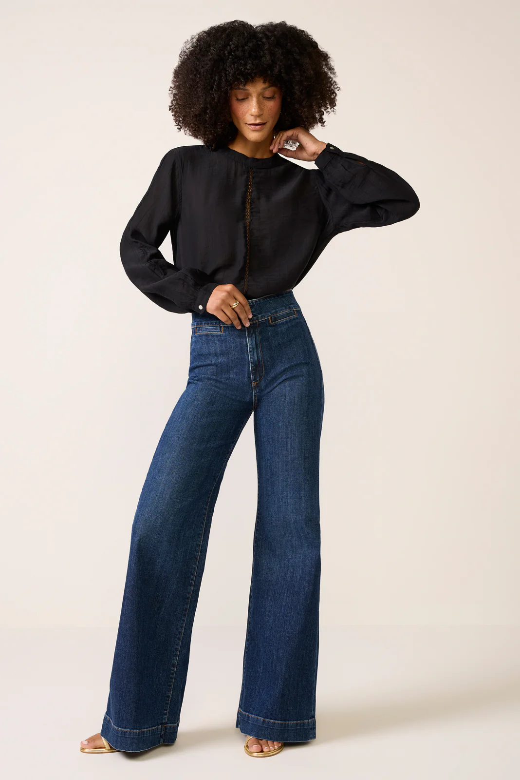 Ladder Lace Trim Blouse - Image 3