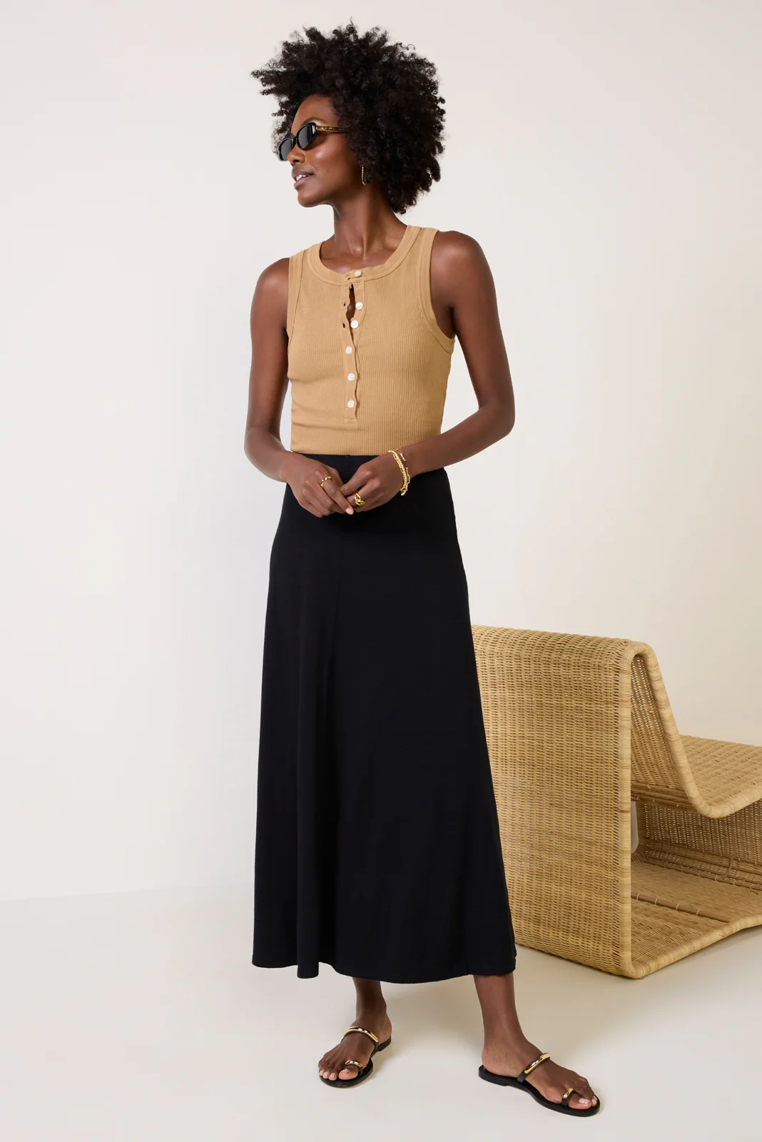 Liza Slub Jersey Skirt - Image 5