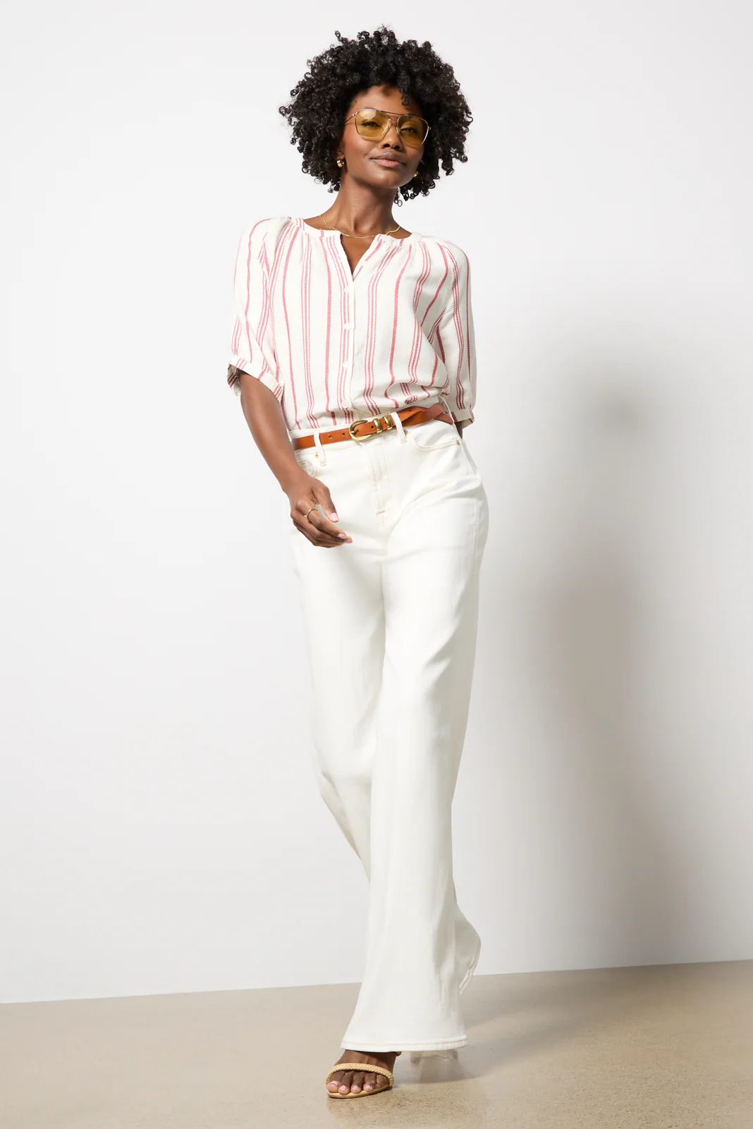 Lumi Split Neck Blouse - Image 2